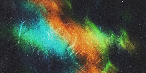 Colorful cosmic dust clouds swirling in deep space nebula formation © Nasrin