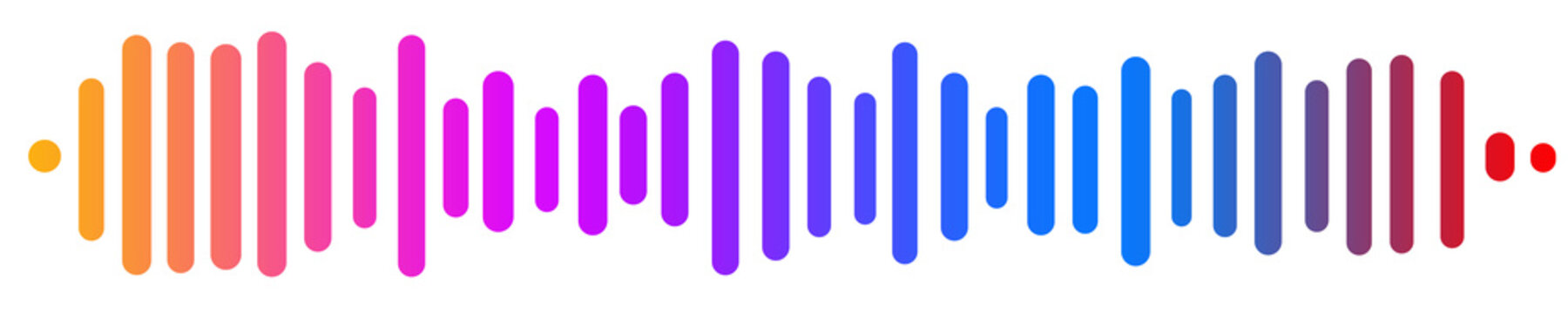 Futuristic colorful soundwave spectrum design png transparent background