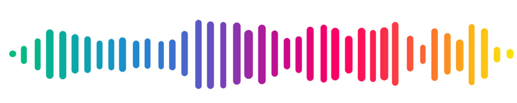 Gradient colorful sound wave audio spectrum png transparent background for music visualizer design