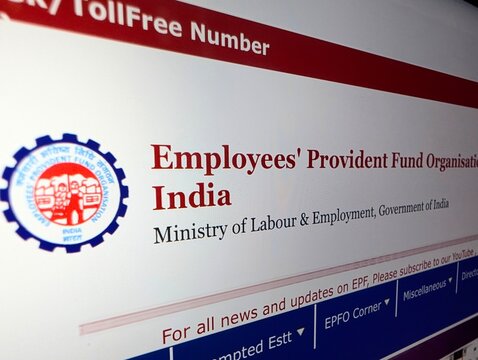 EPFO Employees' Provident Fund Organisation India website interface on computer screen