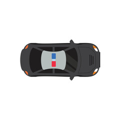 illustration of a police car top view in flat style © Artoniumw