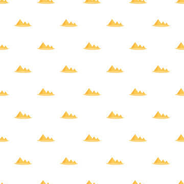 Pyramids creating a repeating desert landscape pattern on a white background