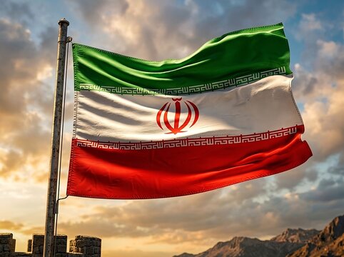 Iran Flag. Islamic Republic of Iran. For news reporting, political analysis, and cultural documentaries related to the Middle East