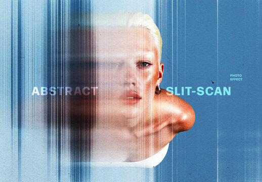 Abstract Slit-Scan Photo Effect &ndash; Distortion for Album Cover & Social Media (PSD)