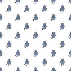 Obraz premium Cartoon opossum characters creating a repeating animal pattern on a white background