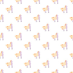 Fototapeta premium Cute cartoon winged horses creating a magical repeating fantasy background