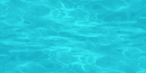 Fototapeta premium Crystal Clear Turquoise Swimming Pool Water Surface with Sun Light Reflections and Rippling Caustic Wave Patterns