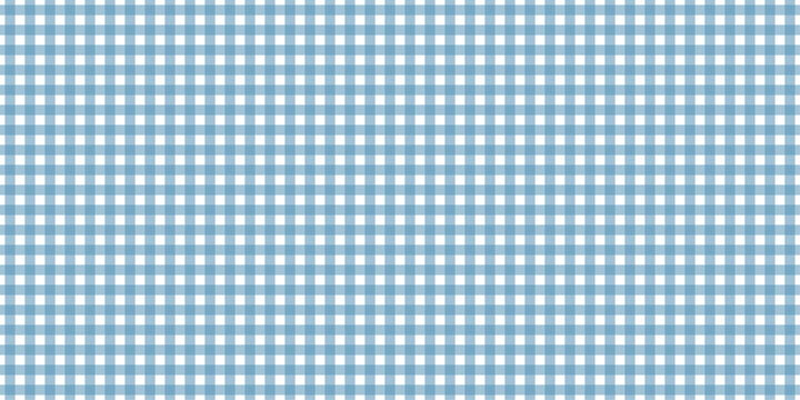 Seamless blue gingham pattern. Classic textile design perfect for fabric, tablecloth, wrapping and home decor.