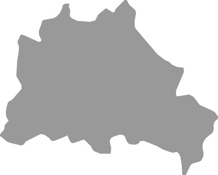 Map of Berlin German State Isolated Grey Design
