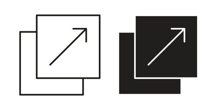 Resize icon vector design elements. icon in flat and line style.