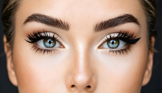 Blue eyes macro beauty close-up