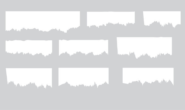 Light Gray Torn Paper Rectangular Blocks Pattern, Minimalist Distressed Layered Texture, Modern Abstract Torn Edges Background 