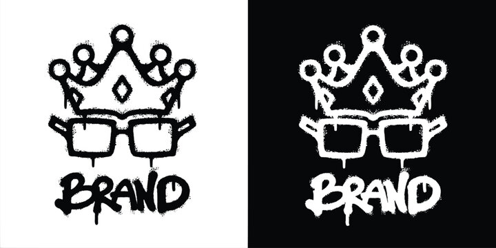 Nerd King Urban graffiti style logo