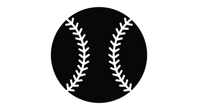 A graphic illustration of a baseball showing the classic stitch pattern on a clean simple surface