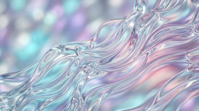 High resolution abstract silk texture with floating glowing light orbs AI Background Image