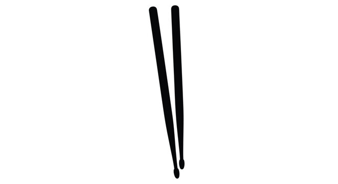 Pair of drumsticks black silhouette high quality professional