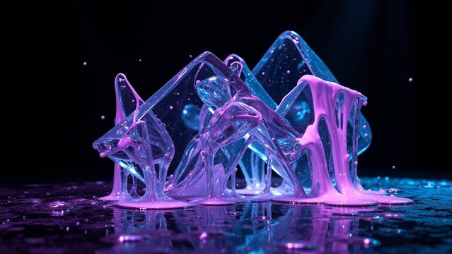 Cyber Glass Liquid Acrylic Glow