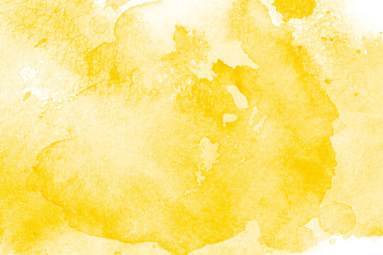 Hand painted yellow watercolor background.