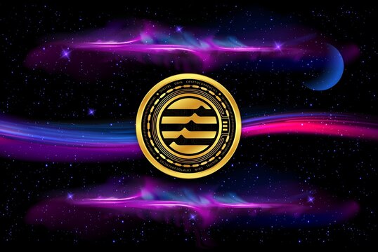 aptos-apt cryptocurrency images on digital background. 3d illustrations.