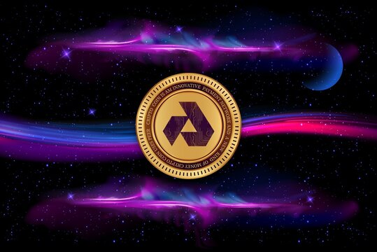akash network-akt cryptocurrency logos images on digital background. 3d illustrations.