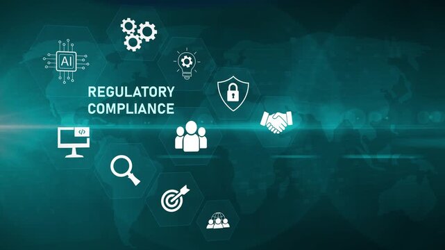 Compliance rules regulation policy law. optical lager light background