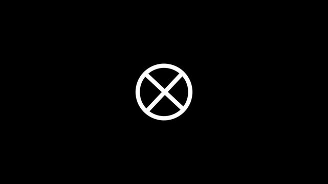Cancel Cross Icon and Close Button Animation, Multi-color X Symbol for Error Warning and Reject Action Design