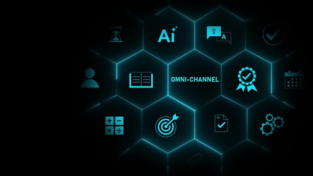 Omni-channel concept icons set infographic background. Types of Omni channel. strategy and integration optical lager light background