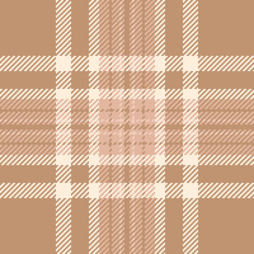 Infant vector check background, refresh textile fabric texture. Diamond tartan pattern plaid seamless in orange and light colors.