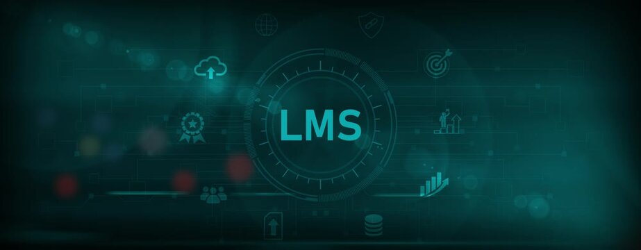 Enhancing E-learning with Artificial Intelligence, LMS revolutionize learning and teaching at school, at work, from home. optical lager light background