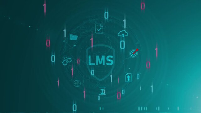 Enhancing E-learning with Artificial Intelligence, LMS revolutionize learning and teaching at school, at work, from home. optical lager light background