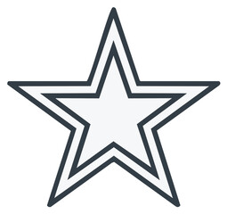 Fototapeta premium Geometric Star Shape with Double Outline Design for Decoration or Symbol Applications Single Vector Graphic with Clean Lines and Modern Minimalist Style