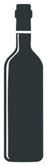 Fototapeta premium Elegant Silhouette: A Graphic Style Wine Bottle Icon for Beverage Marketing