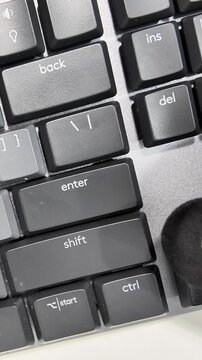 Pressing Enter Key with Gamer Finger Sleeve