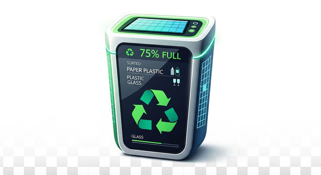 Smart recycle bin with digital display for sustainable waste management solutions