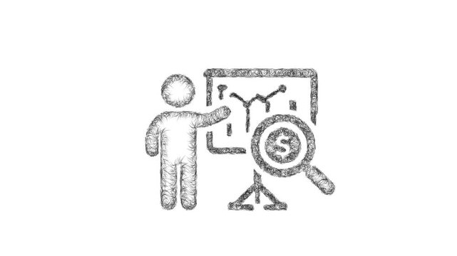 Sketch seller analytics icon animation - smooth progressive reveal