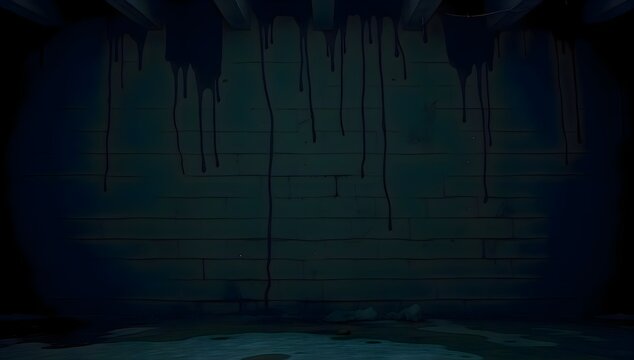 Picture of a dark room with a clock on the wall, minimalist interior with time measurement device in a dimly lit space with shadows