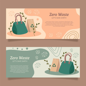 Eco Friendly Promotion Banner Set Featuring Organic Fabric Bag and Recycled Paper