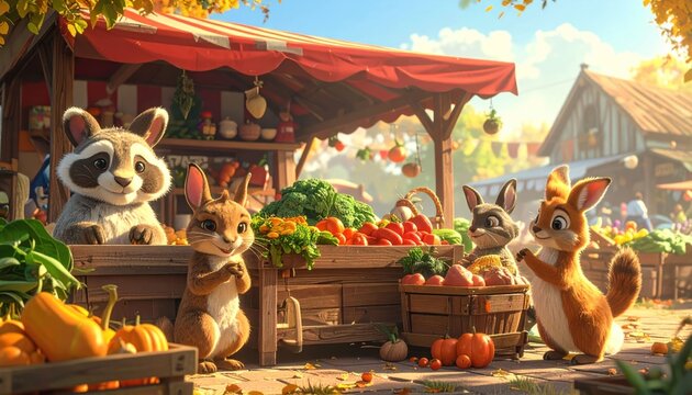 Autumn animals