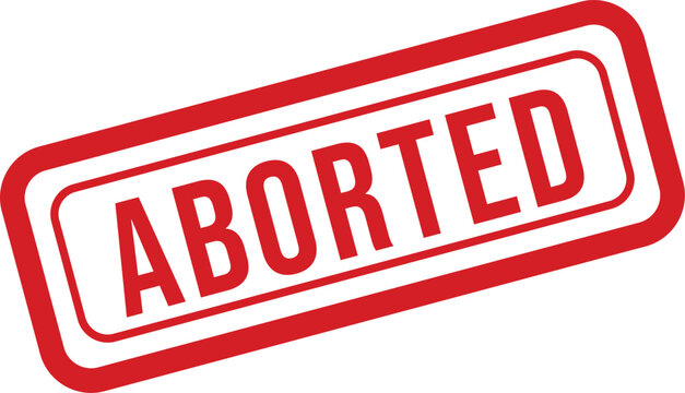 Aborted stamp illustration a symbol of cancellation or interruption
