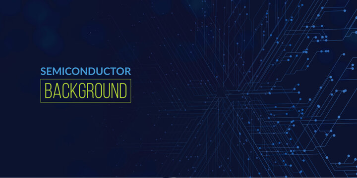 High tech glowing grid semiconductor background illustration
