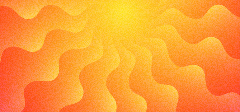 Bright Summer Background with Radiant Sun Rays and Abstract Geometric Patterns. Retro Gradient Poster Design Perfect for Vacation Banners and Holiday Promotions.