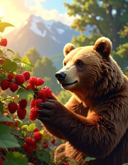 Fototapeta premium Bear in nature