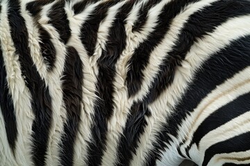 Obraz premium Zebra's striped fur creating a striking natural pattern and organic texture
