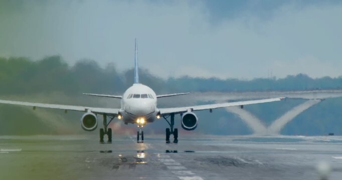 Passenger Jet Taking Off in Slow Motion at DCA Reagan National Airport