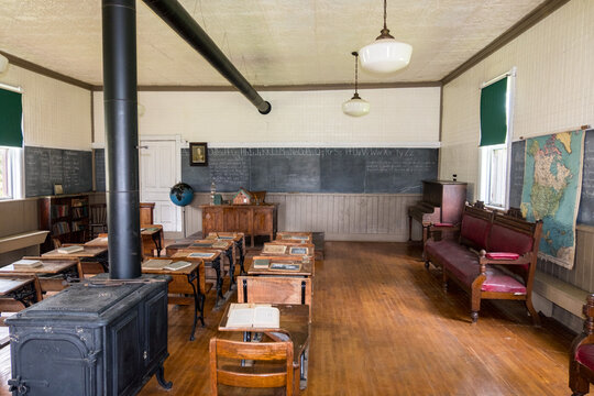 An old fashion schoolhouse classroom