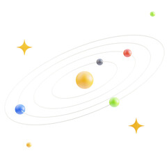 3d Illustration of Solar System Orbit © Alfin