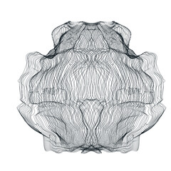 Fototapeta premium Sphere grid, geometric ball surface and hemisphere mesh illustration. Diseño de esfera geométrica en malla.