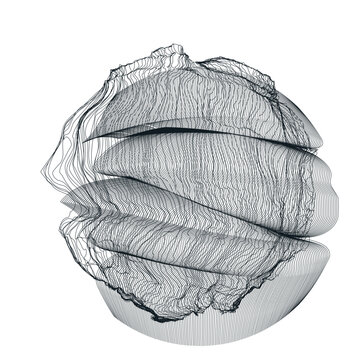 Sphere grid, geometric ball surface and hemisphere mesh illustration.
Dise&ntilde;o de esfera geom&eacute;trica en malla.