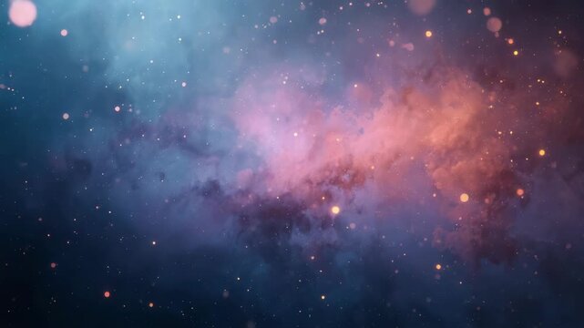 Colorful cosmic nebula cloud with glowing star dust and dreamy galaxy atmosphere