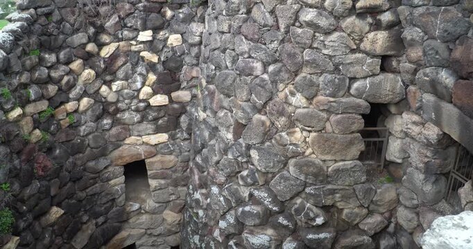 Su Nuraxi di Barumini, a prehistoric Nuraghe settlement in Sardinia, Italy.